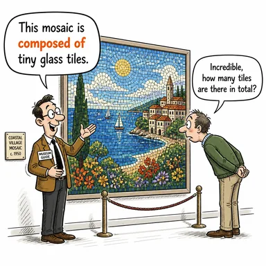 composed of (-den oluşmuş, meydana gelen) karikatürü — diyalogla bağlam içinde öğren