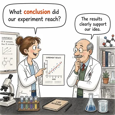 conclusion (sonuç, yargı, bitiş) karikatürü — diyalogla bağlam içinde öğren