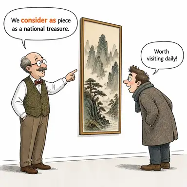 consider as (olarak görmek, değerlendirmek) karikatürü — diyalogla bağlam içinde öğren